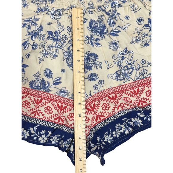 Jessica Simpson Size M Romper Shorts Tube Top Floral Womens Summer Resort White - Picture 3 of 6